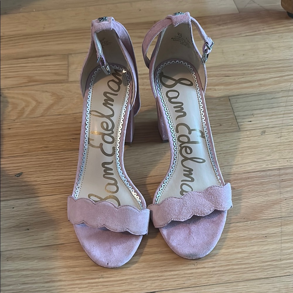 Sam Edelman Pink Heeled Sandals with Ankle Strap